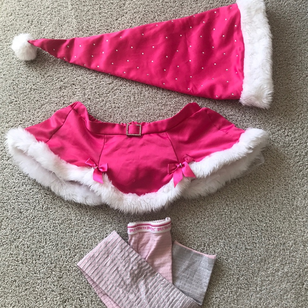Victoria Secret pink Santa skirt and hat